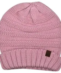 Γυναικείο σκουφί με ριγέ πλέξη