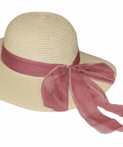 Μονόχρωμο καπέλο με χρωματιστή κορδέλα