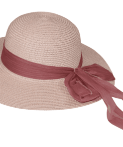 Μονόχρωμο καπέλο με χρωματιστή κορδέλα