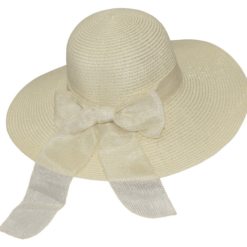Πλατύγυρο καπέλο με λινή κορδέλα