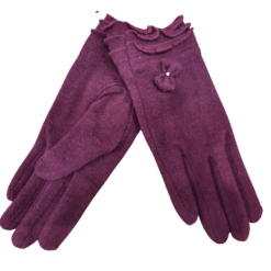 Alternative view of Γάντια μάλλινα γυναικεία με φιογκάκι