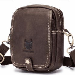 Δερμάτινο τσαντάκι ώμου Bull Captain DJB 221 σκούρο καφέ