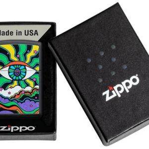 Black Light Eye Design Zippo