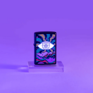 Black Light Eye Design Zippo