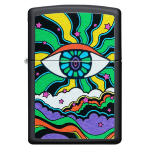 Black Light Eye Design Zippo