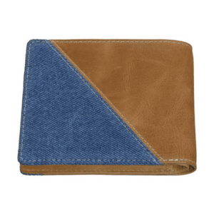 Zippo Mens Wallet Denim Blue Tan 3