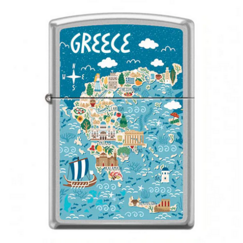 Greece Illustration Map