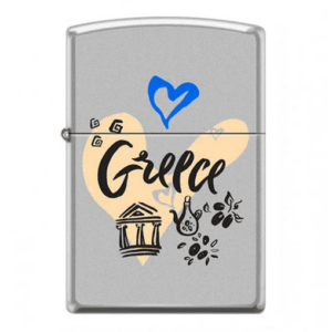 Greece with heart Zippo