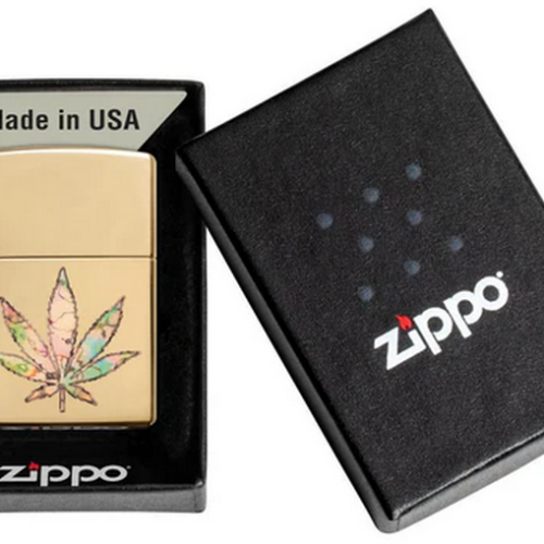 Pot Leaf Fusion Design Zippo 4