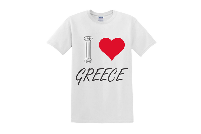 Κοντομάνικο I love Greece