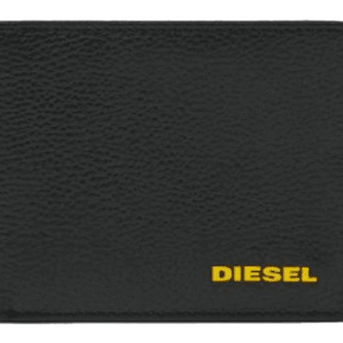 Diesel Cow Leather men's wallet black/yellow