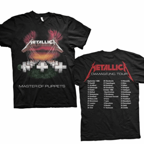 Metallica Master Of Puppets European Tour '86 κοντομάνικη μπλούζα