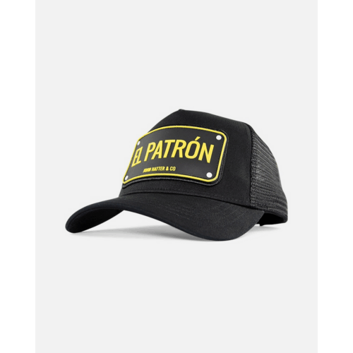 Alternative view of El Patron Μαύρο jockey καπέλο με rubber patch - John Hatter & Co