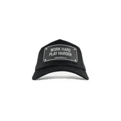 Work hard play harder Jockey καπέλο με rubber patch - John Hatter & Co