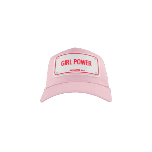 Girl Power Ροζ jockey καπέλο με rubber patch - John Hatter & Co