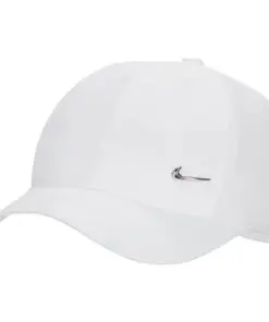 Παιδικό καπέλο Nike Dri-FIT Club Metal-Swoosh - λευκό FB5064-100