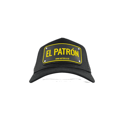 El Patron Μαύρο jockey καπέλο με rubber patch - John Hatter & Co
