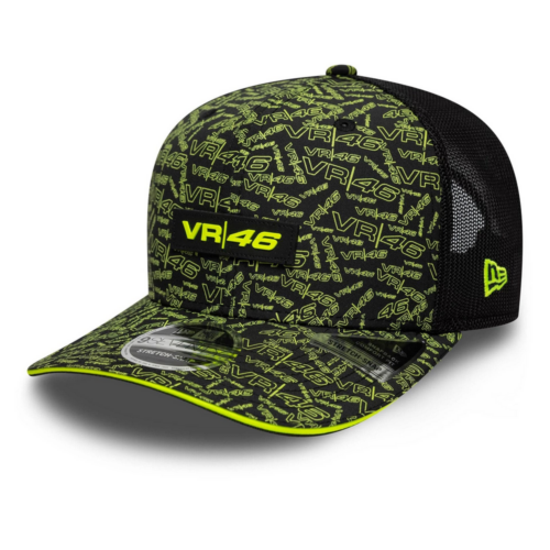 VR46 All Over Print Black 9SEVENTY Stretch Snap Cap