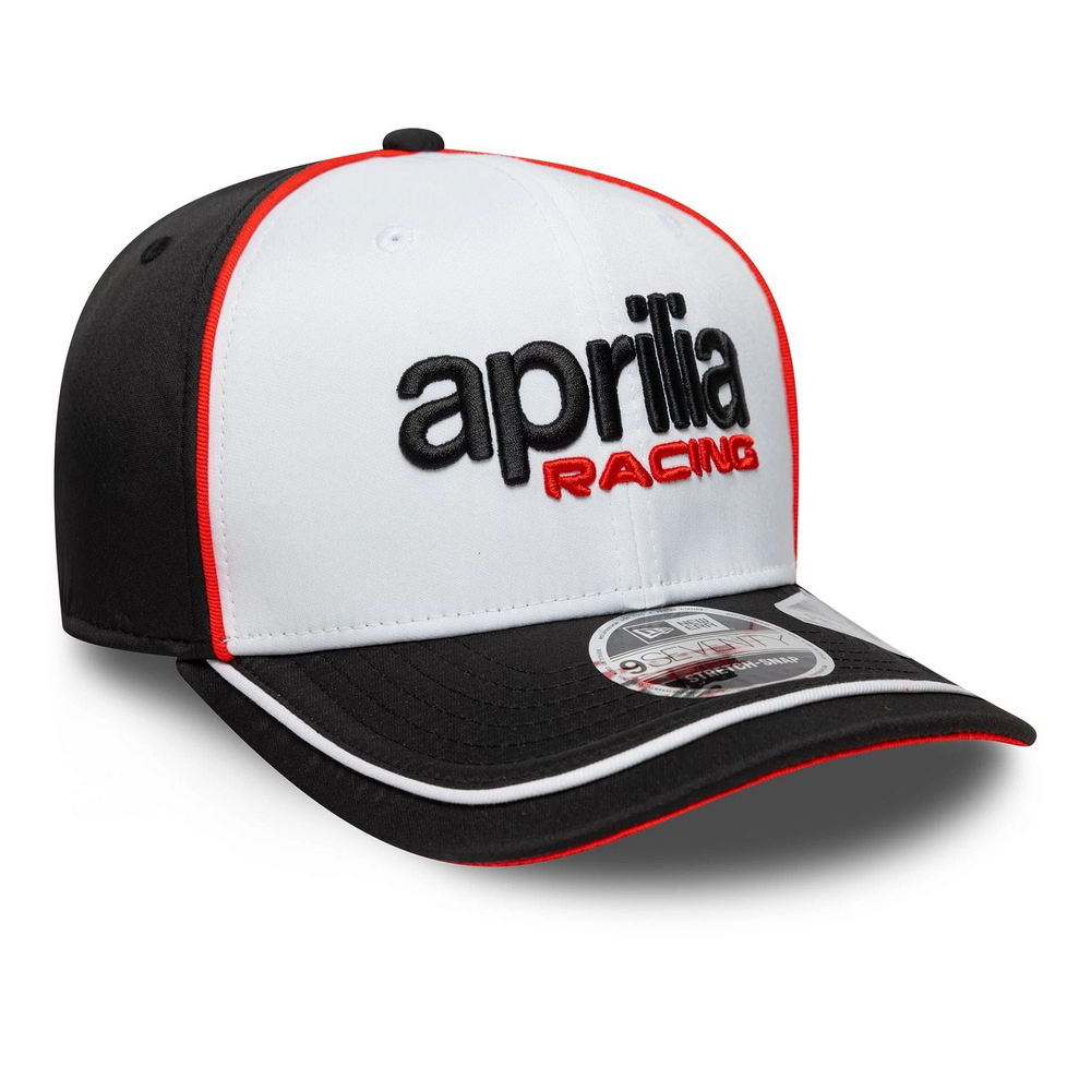 Aprilia Logo White 9SEVENTY Stretch Snap Cap 2