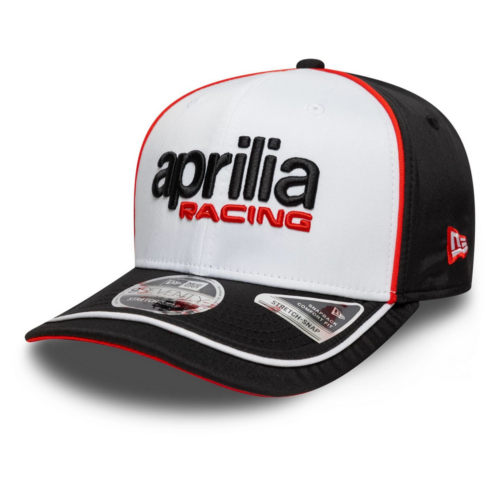Aprilia Logo White 9SEVENTY Stretch Snap Cap