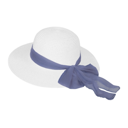 Alternative view of Μονόχρωμο καπέλο με χρωματιστή κορδέλα