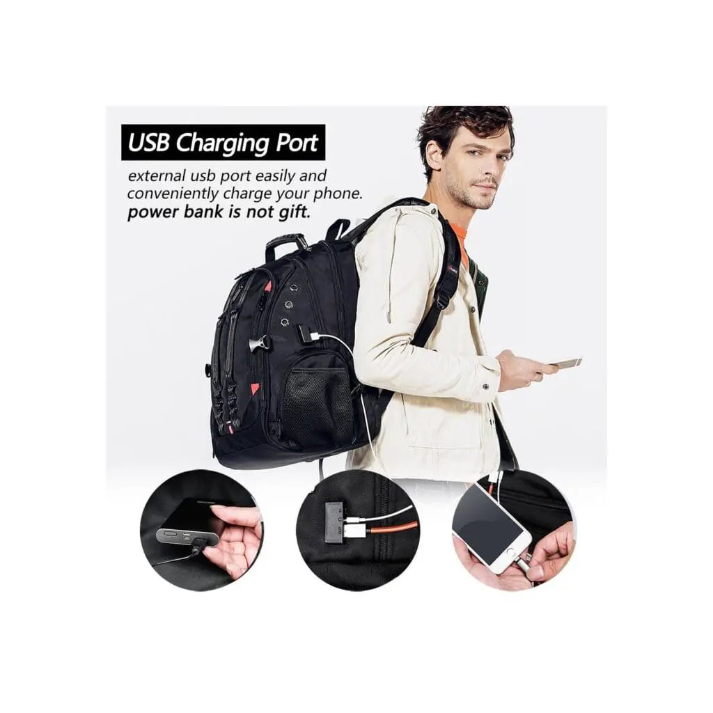 Μεγάλο Backpack 17,3'' Heavy Duty Travel Bange 1901 μαύρο 8