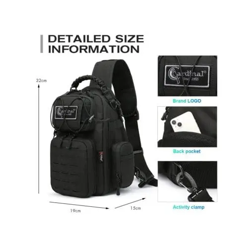 Στρατιωτικό Τσαντάκι Στήθους Tactical Cardinal MT4080 μαύρο 14