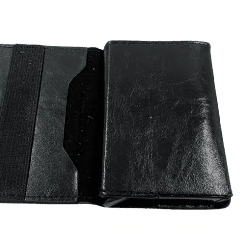 Δερμάτινο πορτοφόλι καρτοθήκη Bull Captain KB464 μαύρη