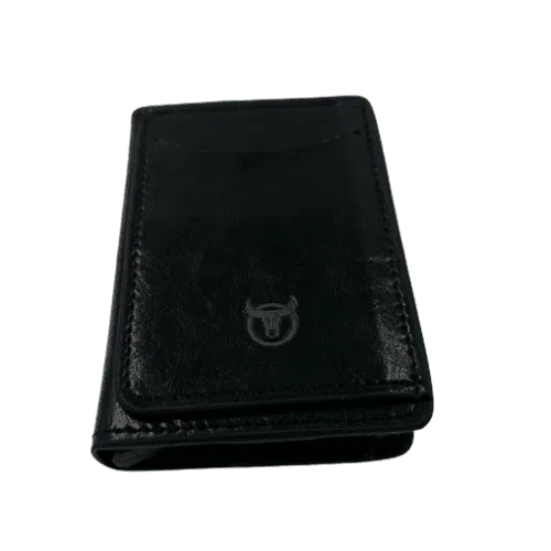 Δερμάτινο πορτοφόλι καρτοθήκη Bull Captain KB464 μαύρη