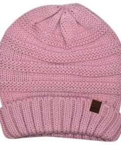 Γυναικείο σκουφί με ριγέ πλέξη