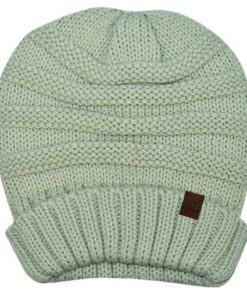 Γυναικείο σκουφί με ριγέ πλέξη