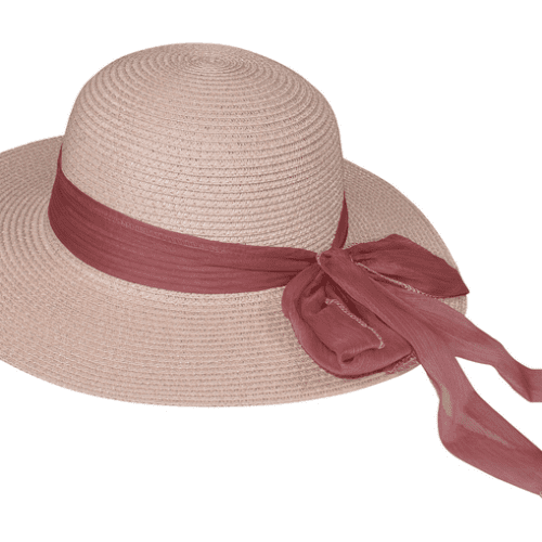 Μονόχρωμο καπέλο με χρωματιστή κορδέλα 1