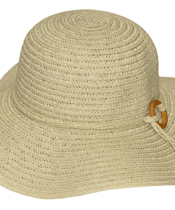 Floppy καπέλο με ξύλινη διακόσμηση