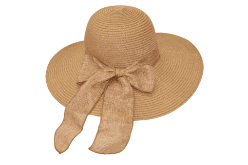 Πλατύγυρο καπέλο με λινή κορδέλα