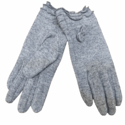 Γάντια μάλλινα γυναικεία με φιογκάκι