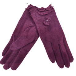 Alternative view of Γάντια μάλλινα γυναικεία με φιογκάκι