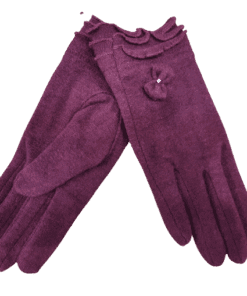 Alternative view of Γάντια μάλλινα γυναικεία με φιογκάκι