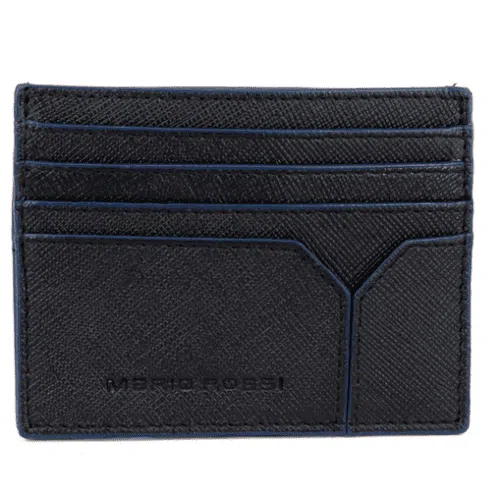 Δερμάτινο πορτοφόλι καρτών Mario Rossi 8932 Blue