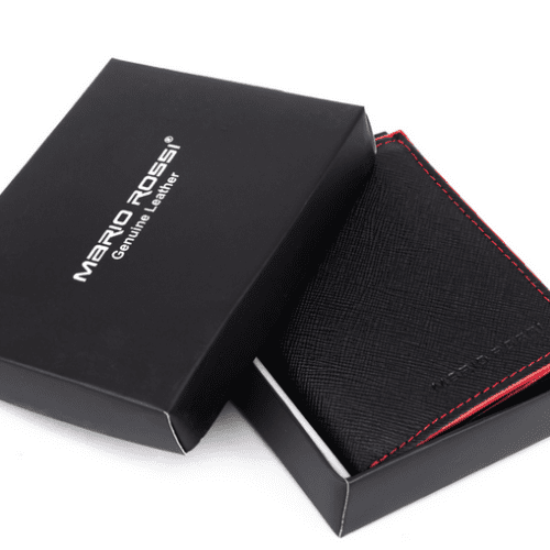 Δερμάτινο πορτοφόλι Mario Rossi 902 BK-RED 6