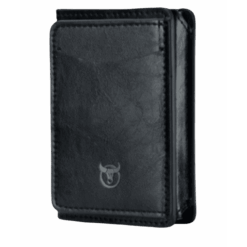 Δερμάτινο πορτοφόλι καρτοθήκη Bull Captain KB464 μαύρη