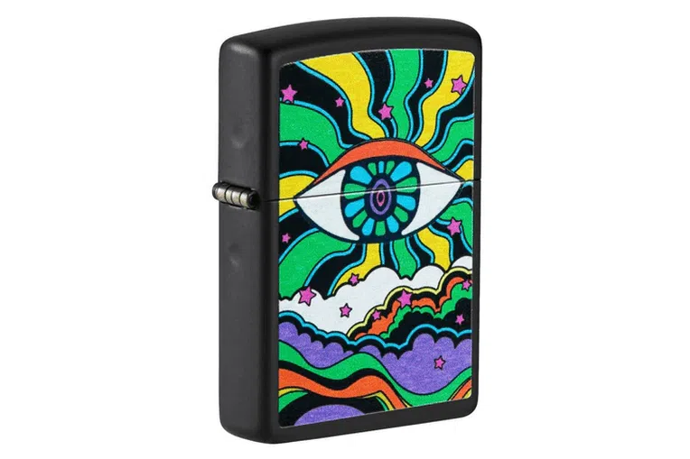 Black Light Eye Design Zippo 4 Black Light Eye Design Zippo 2