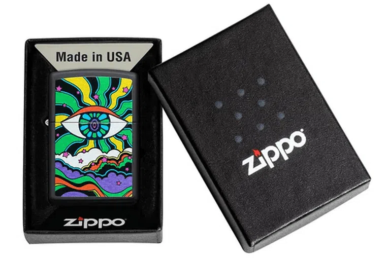 Black Light Eye Design Zippo 5 Black Light Eye Design Zippo