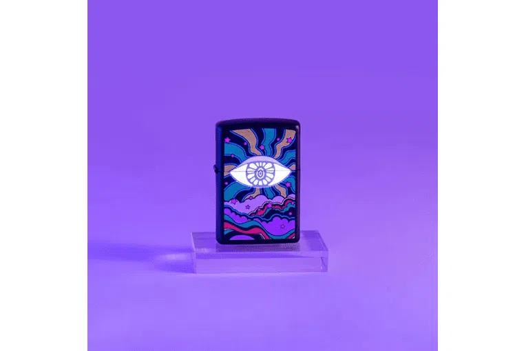 Black Light Eye Design Zippo 3 Black Light Eye Design Zippo