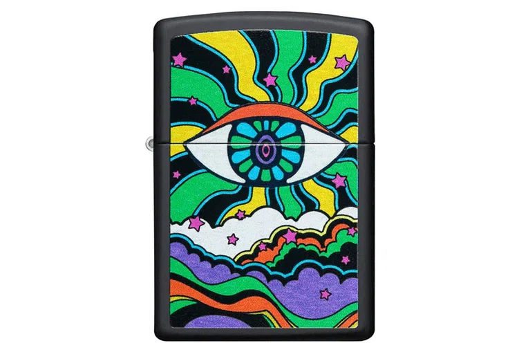 Black Light Eye Design Zippo 1 Black Light Eye Design Zippo