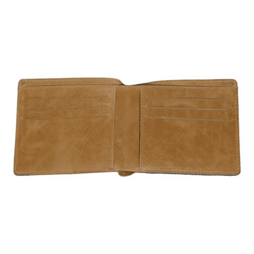 Zippo Mens Wallet Denim Blue Tan 2