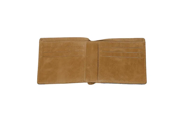 Zippo Mens Wallet Denim Blue Tan 3 Zippo Mens Wallet Denim Blue Tan 2