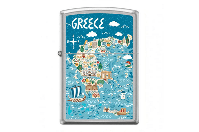 ZIPPO Greece Illustration Map