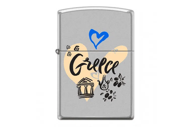 Greece With Heart Zippo 1 Greece with heart Zippo