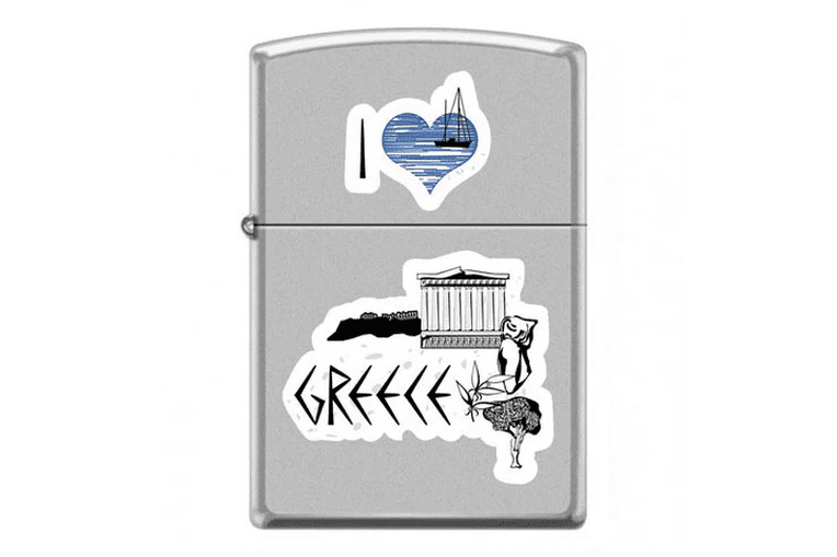 I Love Greece Zippo