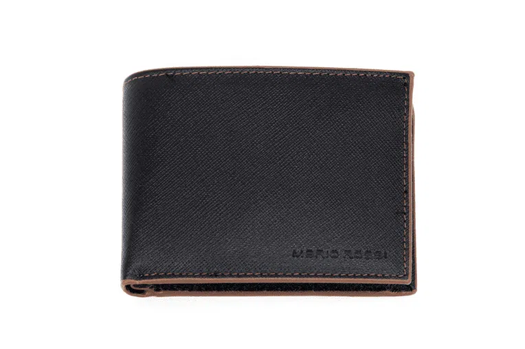Mario Rossi 5940 δερμάτινο πορτοφόλι μαύρο-καφέ 1 Mario Rossi 5940 δερμάτινο πορτοφόλι μαύρο-καφέ